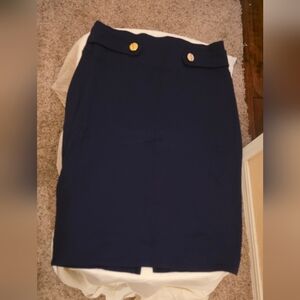 Hybrid & Company Dark Blue Pencil Skirt